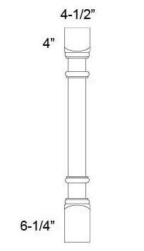 POST - STANDARD POST - Fabuwood Wellington Ivory