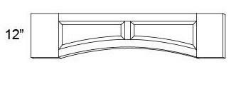 VALANCE - ARCHED RECESSED PANEL - Fabuwood Wellington Cinnamon