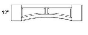 VALANCE - ARCHED RECESSED PANEL - Fabuwood Wellington Ivory