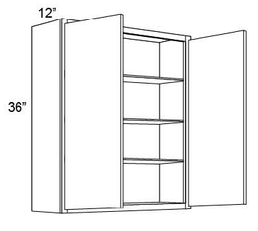 36" HIGH WALL CABINETS- DOUBLE DOOR - Fabuwood Galaxy Frost