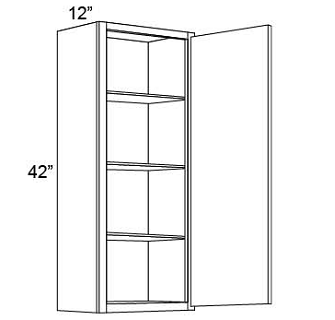 42" HIGH WALL CABINETS- SINGLE DOOR - Classic Shaker Natural Fabuwood