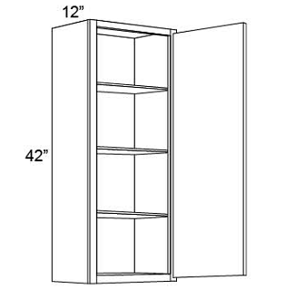 42" HIGH WALL CABINETS- SINGLE DOOR - Fabuwood Lenox Brandy