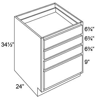 DRAWER BASES- 4 DRAWERS - Vista Blanc