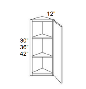 ANGLE  END WALL CABINET  Fabuwood Nexus Frost