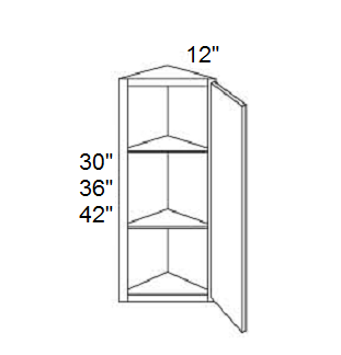 ANGLE  END WALL CABINET - Fabuwood Galaxy Frost