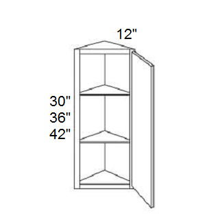 ANGLE  END WALL CABINET - Oxford White