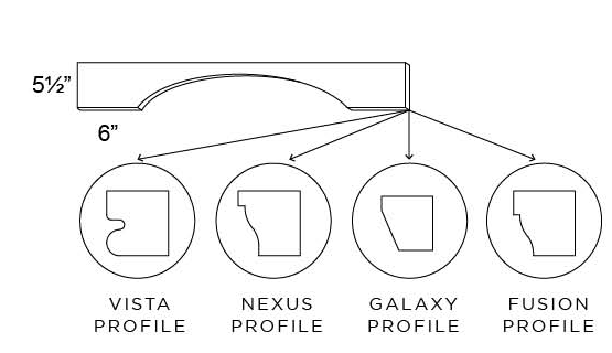 ARCHED VALANCE - Fabuwood Galaxy Espresso