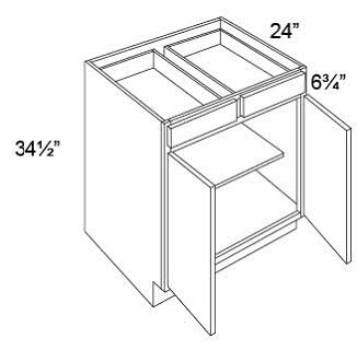 BASE -DOUBLE DOOR & DRAWER  - Fabuwood  Classic Shaker Brandy