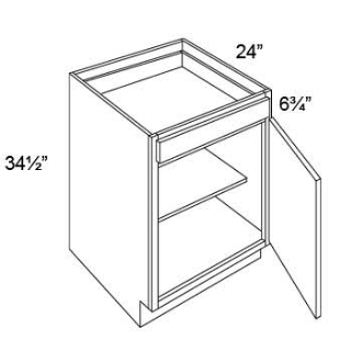 BASE - SINGLE DOOR CABINETS - Fabuwood Classic Shaker Natural