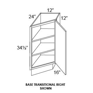 BASE TRANSITIONAL CABINET -Fabuwood  Classic Shaker Brandy