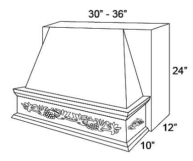 WOOD HOODS - ENGLISH HOOD - Fabuwood Elite Merlot