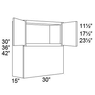 MICROWAVE WALL CABINET - Fabuwood Galaxy Frost