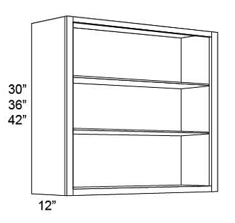 NO DOOR WALL CABINET - FOR GLASS DOORS -  Fabuwood Fusion Blanc