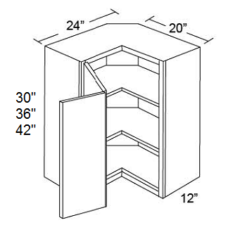 WALL PIE CUT CORNER -  Fabuwood Vista Blanc