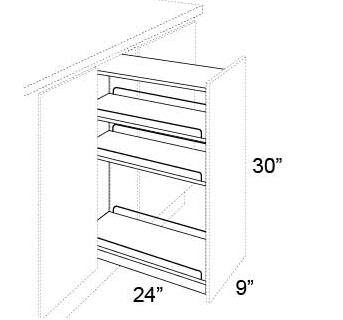 SPICE PULL OUT BASE FILLER - Shaker Gray