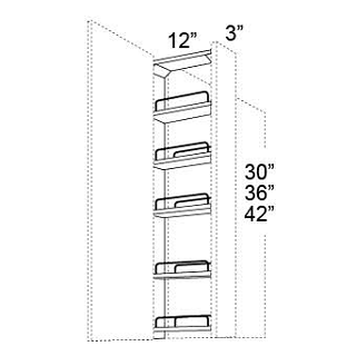 SPICE PULL OUT WALL FILLER - Fabuwood Fusion Chestnut
