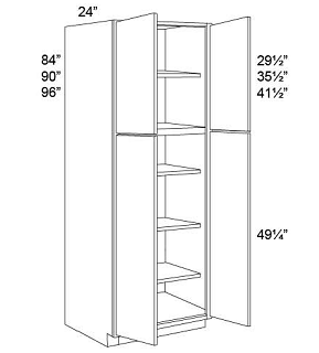SINGLE DOOR PANTRY - Fabuwood  Galaxy Linen