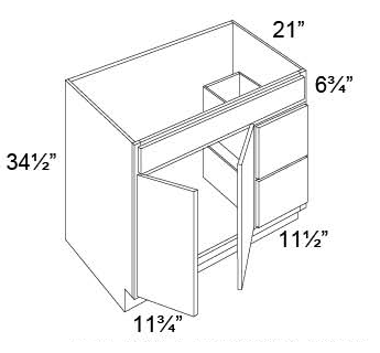VANITY SINK & DRAWER COMBO - Fabuwood  Galaxy Linen