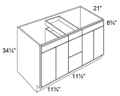 VANITY SINK & DRAWER COMBO - Galaxy Espresso