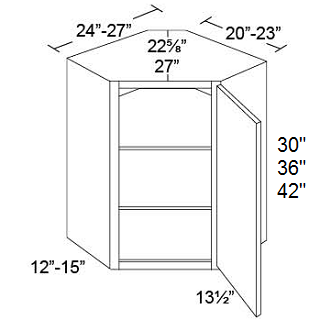 WALL DIAGONAL CORNER - Fabuwood Wellington Spice