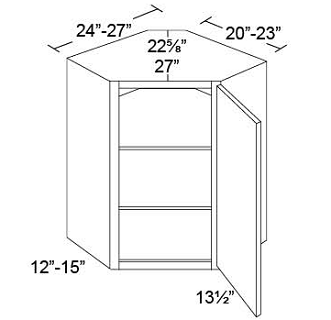 WALL DIAGONAL CORNER -  Fabuwood Vista Blanc