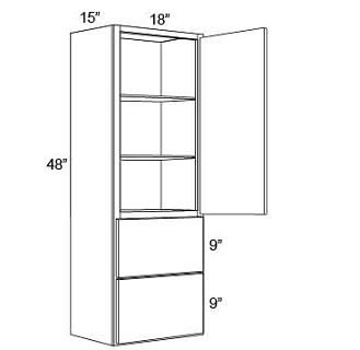 WALL WITH DRAWERS -  Fabuwood Vista Blanc