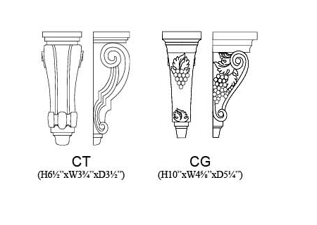 CORBELS - Fabuwood Hallmark Chestnut