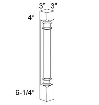 CORNER POST - Fabuwood Hallmark Chestnut