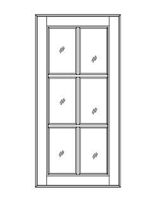 GLASS DOORS - Fabuwood Hallmark Pecan