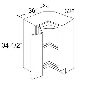 LAZY SUSAN - Fabuwood Hallmark Pecan