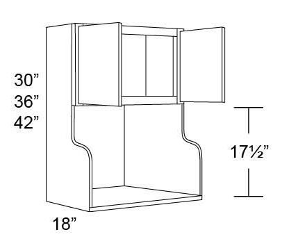 MICROWAVE WALL CABINET - Fabuwood Hallmark Pecan
