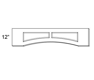 ARCHED VALANCE - Fabuwood Fusion Blanc