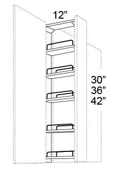 SPICE PULL OUT WALL FILLER - Fabuwood Hallmark Chestnut