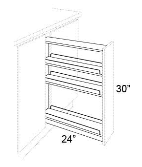 SPICE PULL OUT BASE FILLER  Fabuwood Lenox Pecan