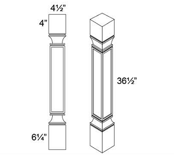 STANDARD POST - Fabuwood Fusion Blanc