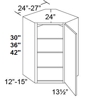 WALL DIAGONAL CORNER - Shaker Aesthetic White