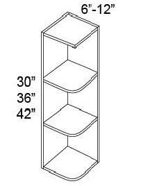 OPEN END SHELF WALL - Fabuwood Elite Cinnamon