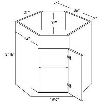 CORNER BASE CABINETS - Fabuwood Prima Bianco