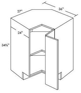 CORNER BASE CABINETS - Fabuwood Prima Bianco