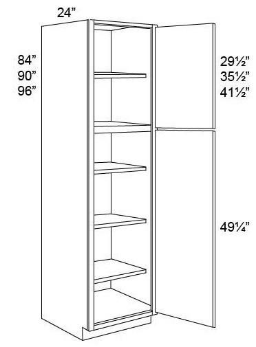 TALL PANTRY - SINGLE DOOR- Fabuwood Wellington Cinnamon