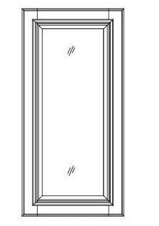 30" GLASS DOORS - SINGLE BEVEL - Fabuwood Elite Merlot