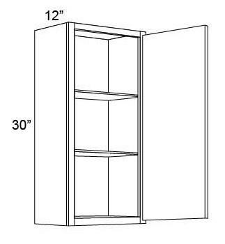 30" HIGH WALL CABINETS - SINGLE DOOR - Fabuwood Elite Merlot