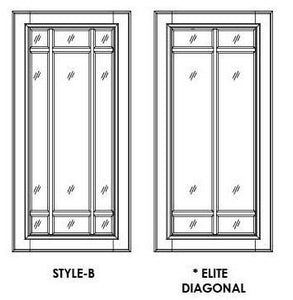 36" GLASS  DOORS - SINGLE PANE - Fabuwood Wellington Cinnamon