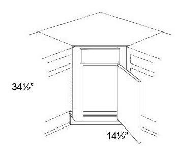 DIAGONAL SINK FRONT - Fabuwood Elite Merlot