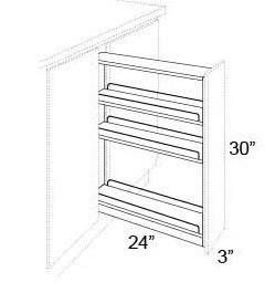 SPICE PULL OUT BASE FILLERS - Fabuwood Wellington Cinnamon