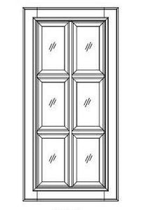 42" & 48" GLASS DOORS - TRUE DIVIDED LITERS - Fabuwood Elite Merlot