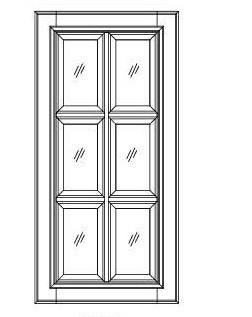 42" & 48" GLASS DOORS - TRUE DIVIDED LITERS - Fabuwood Wellington Cinnamon