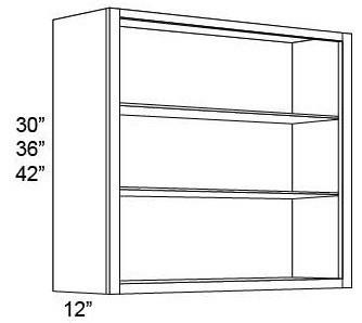 NODOOR WALL CABINETS - Fabuwood Elite Merlot